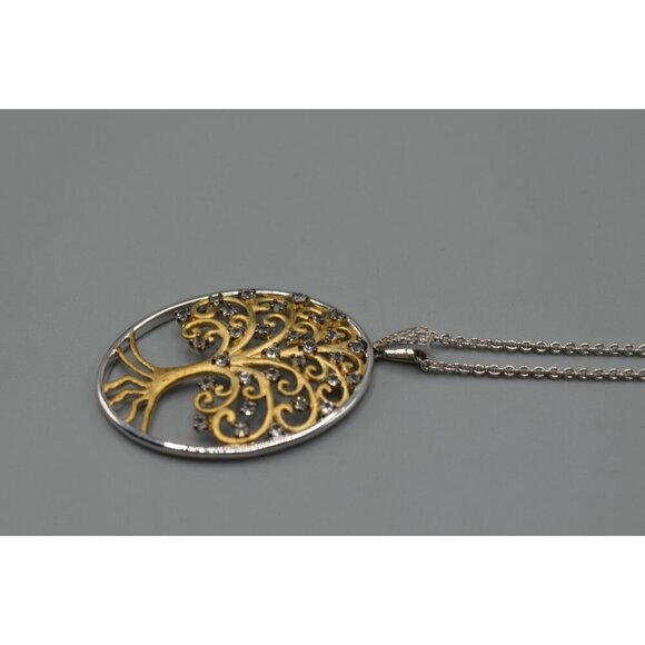Kay Tree of Life Pendant Necklace Vermeil 925 JWBR KA1772 11" Sterling Silver - Picture 4 of 10